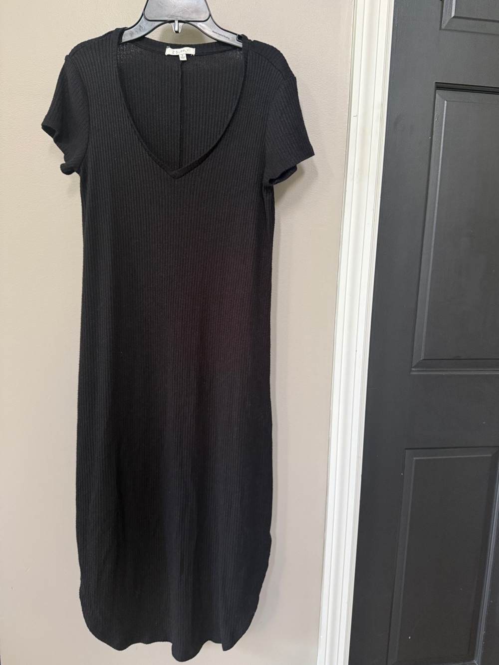 Z Supply Black Ribbed Knit Dress